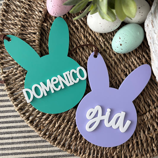 ACRYLIC BUNNY HEAD - EASTER TAG