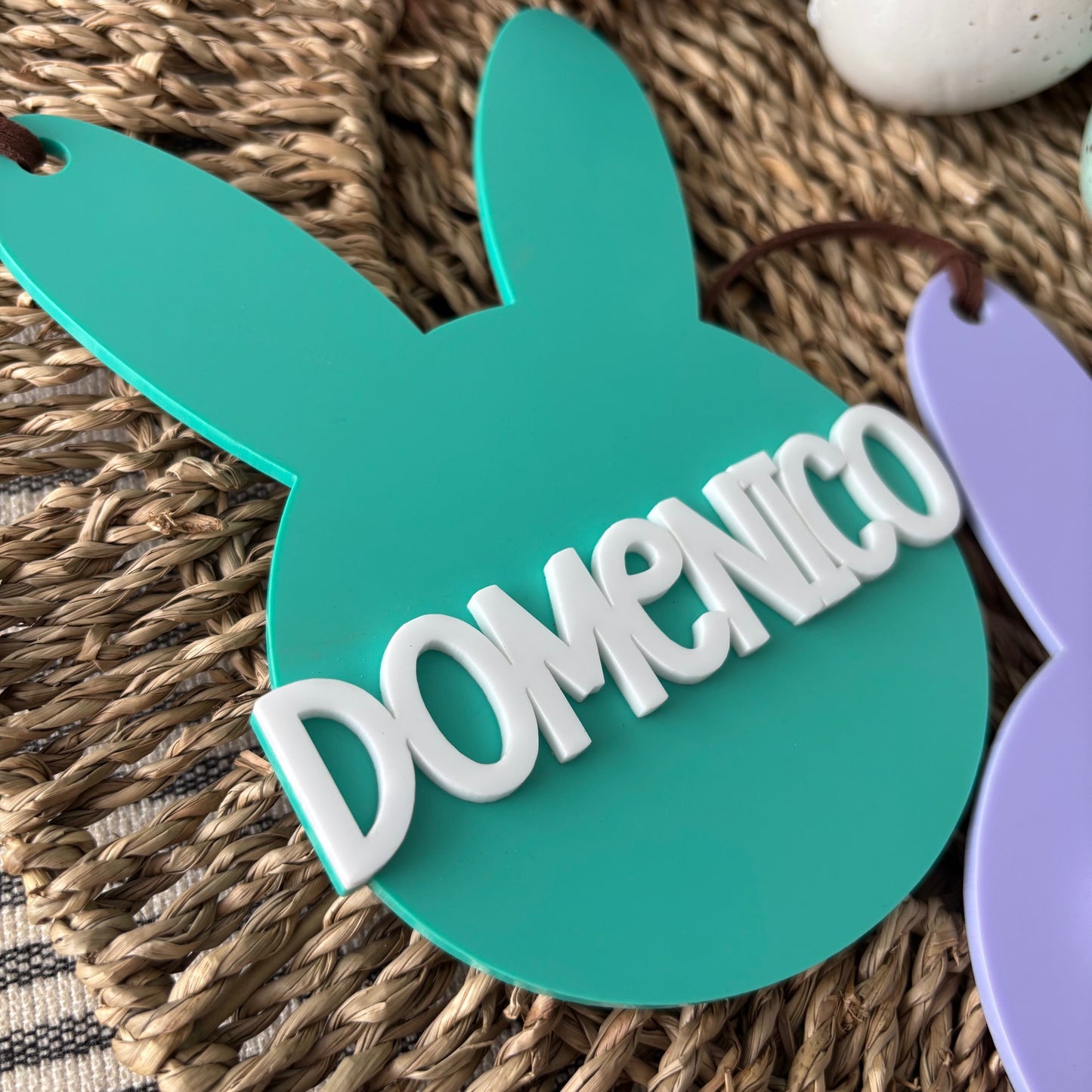 ACRYLIC BUNNY HEAD - EASTER TAG