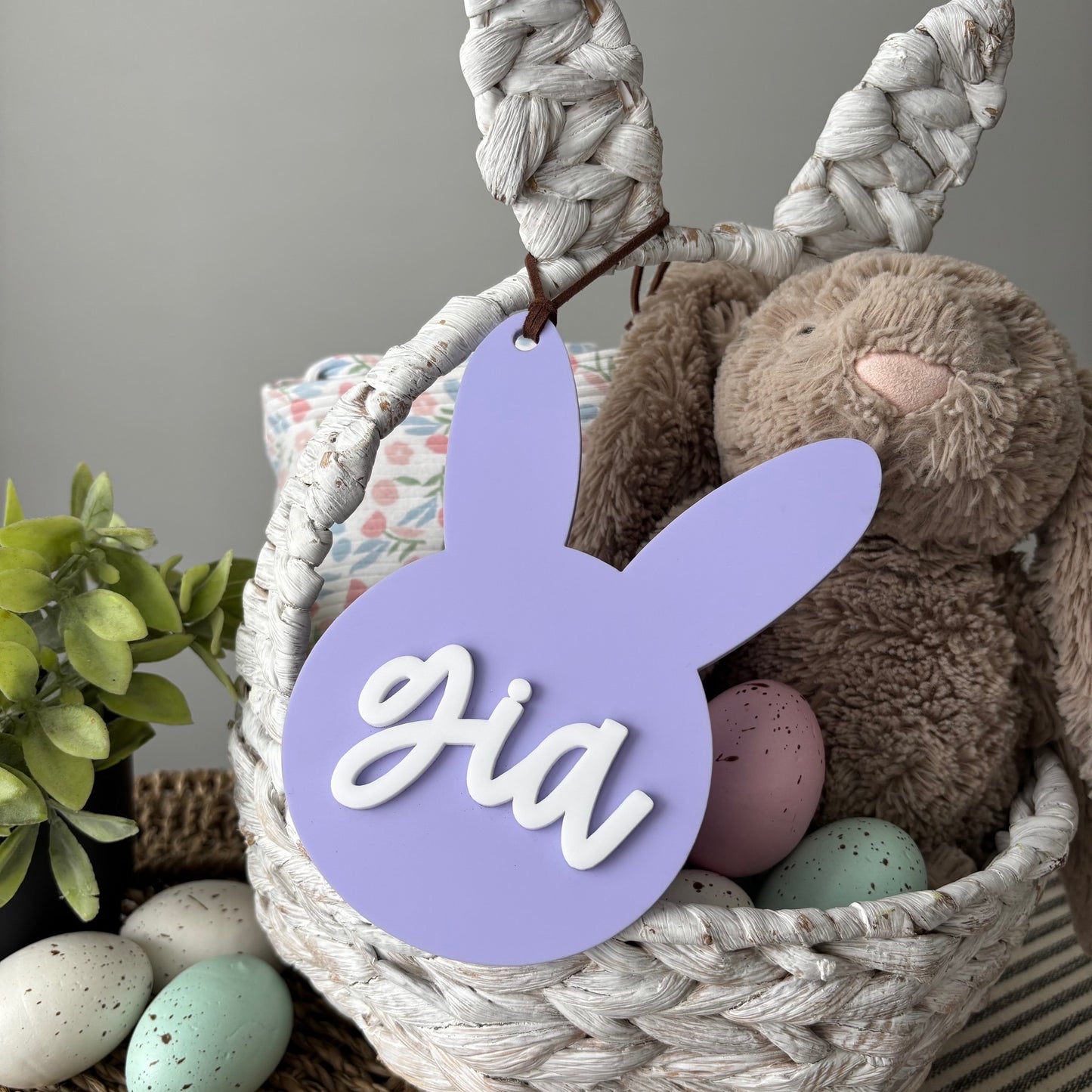 ACRYLIC BUNNY HEAD - EASTER TAG