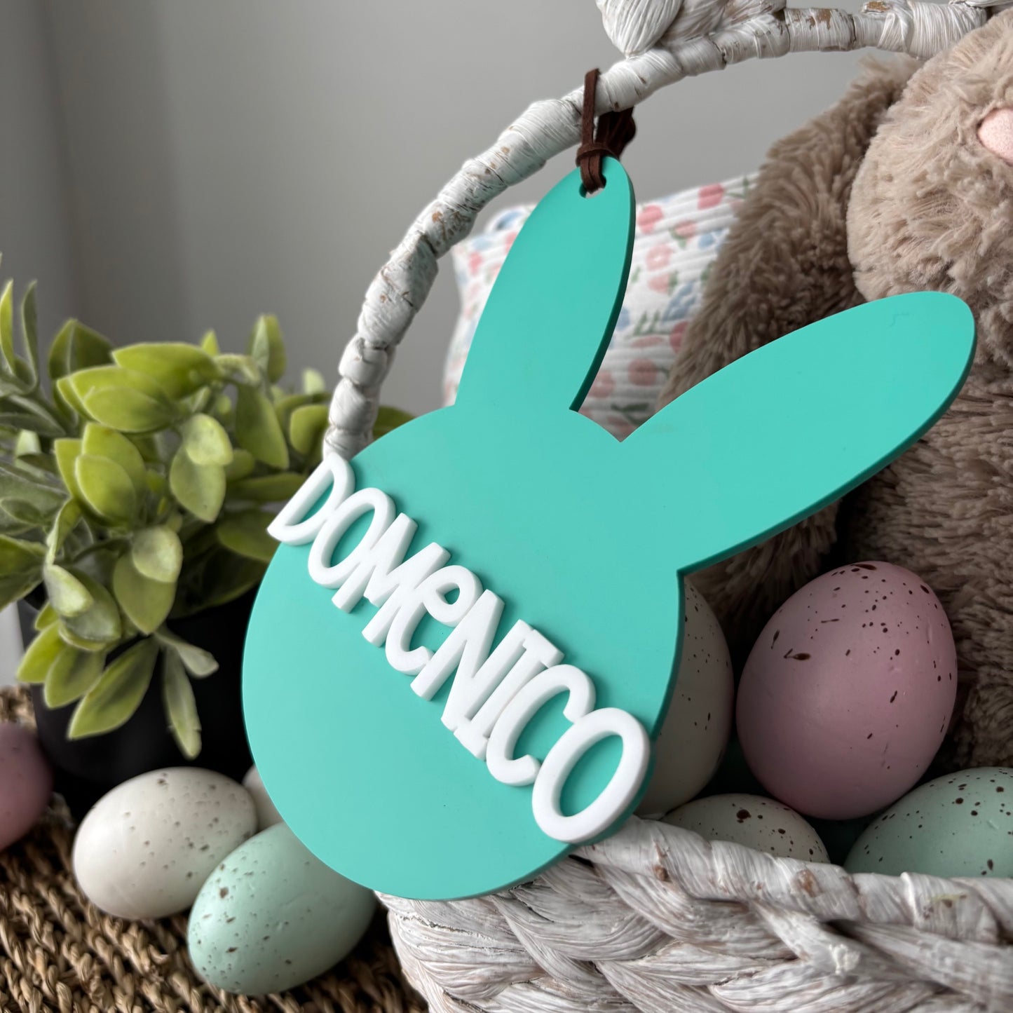 ACRYLIC BUNNY HEAD - EASTER TAG