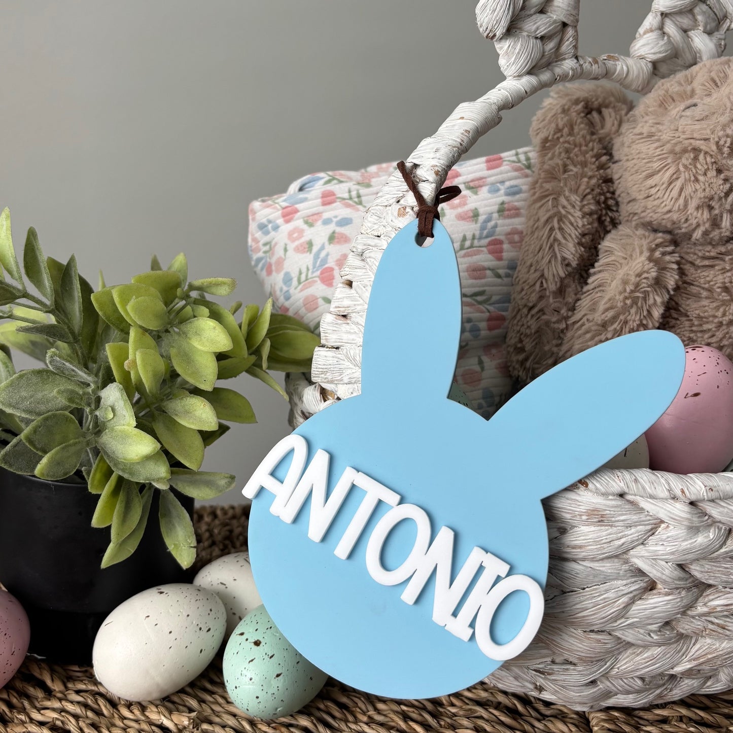ACRYLIC BUNNY HEAD - EASTER TAG