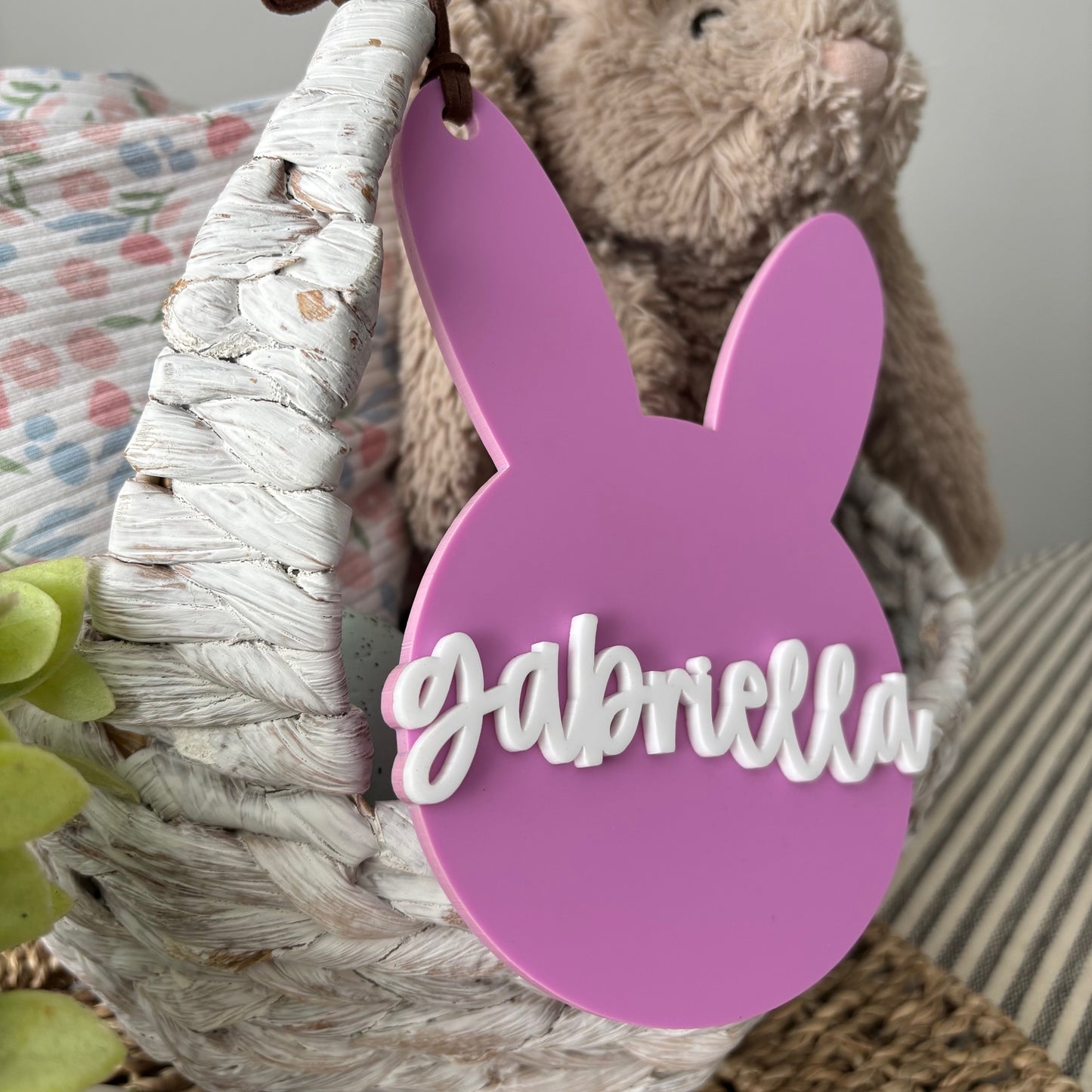 ACRYLIC BUNNY HEAD - EASTER TAG