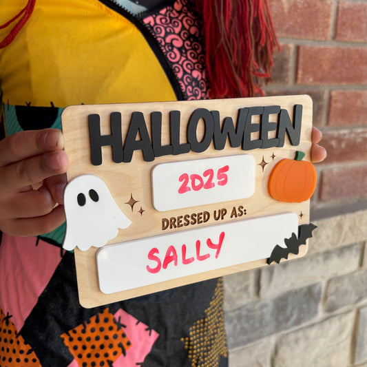 Halloween Dressed Up As - Photo Prop Board