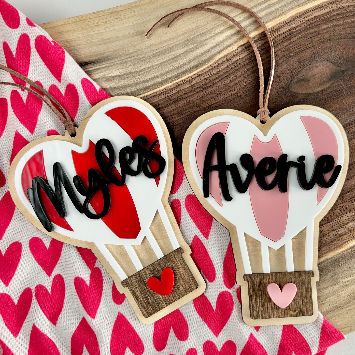 Hot Air Balloon Valentine Tag
