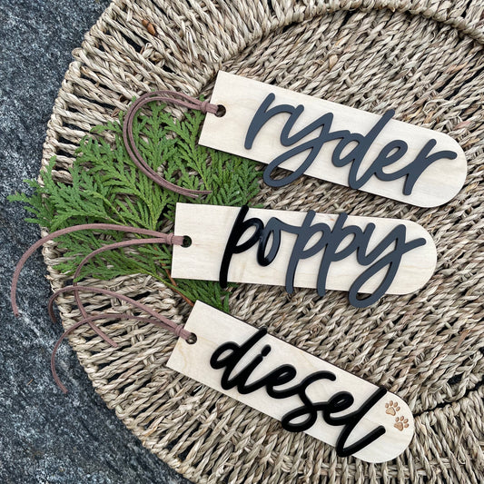 Large Reverse Modern Arch Stocking Tags