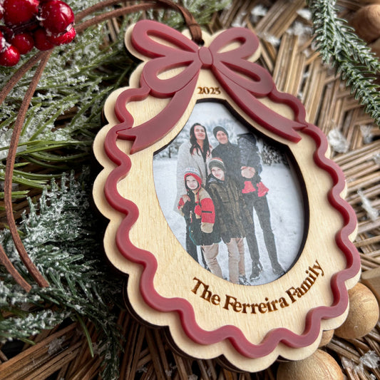 Ribbon Photo Frame Ornament