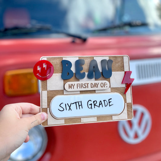 Retro Checkered First / Last Day of MINI Board