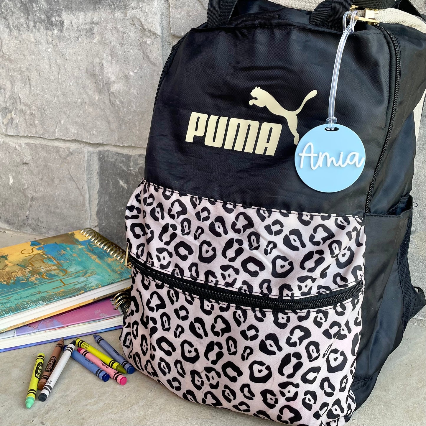 Personalized Round Backpack Tag