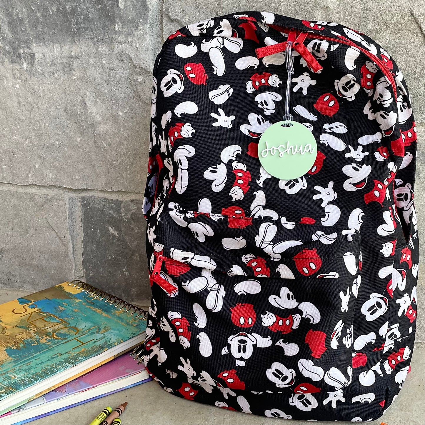 Personalized Round Backpack Tag