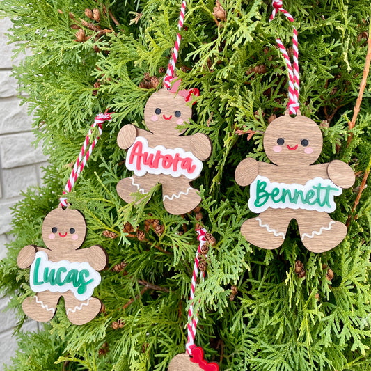Personalized Gingerbread Ornament / Stocking or Gift Tag