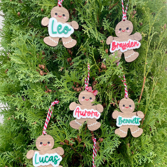 Personalized Gingerbread Ornament / Stocking or Gift Tag
