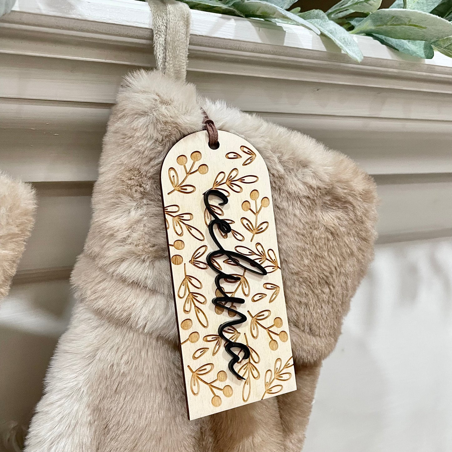 Large Arch Decorative Christmas Stocking Tags