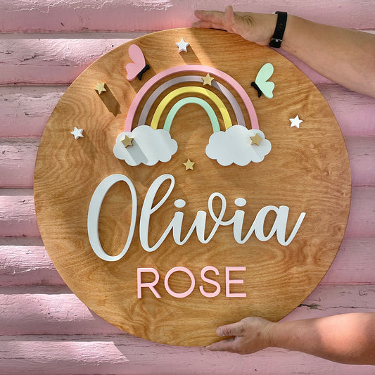 Butterfly Rainbow - Name Round