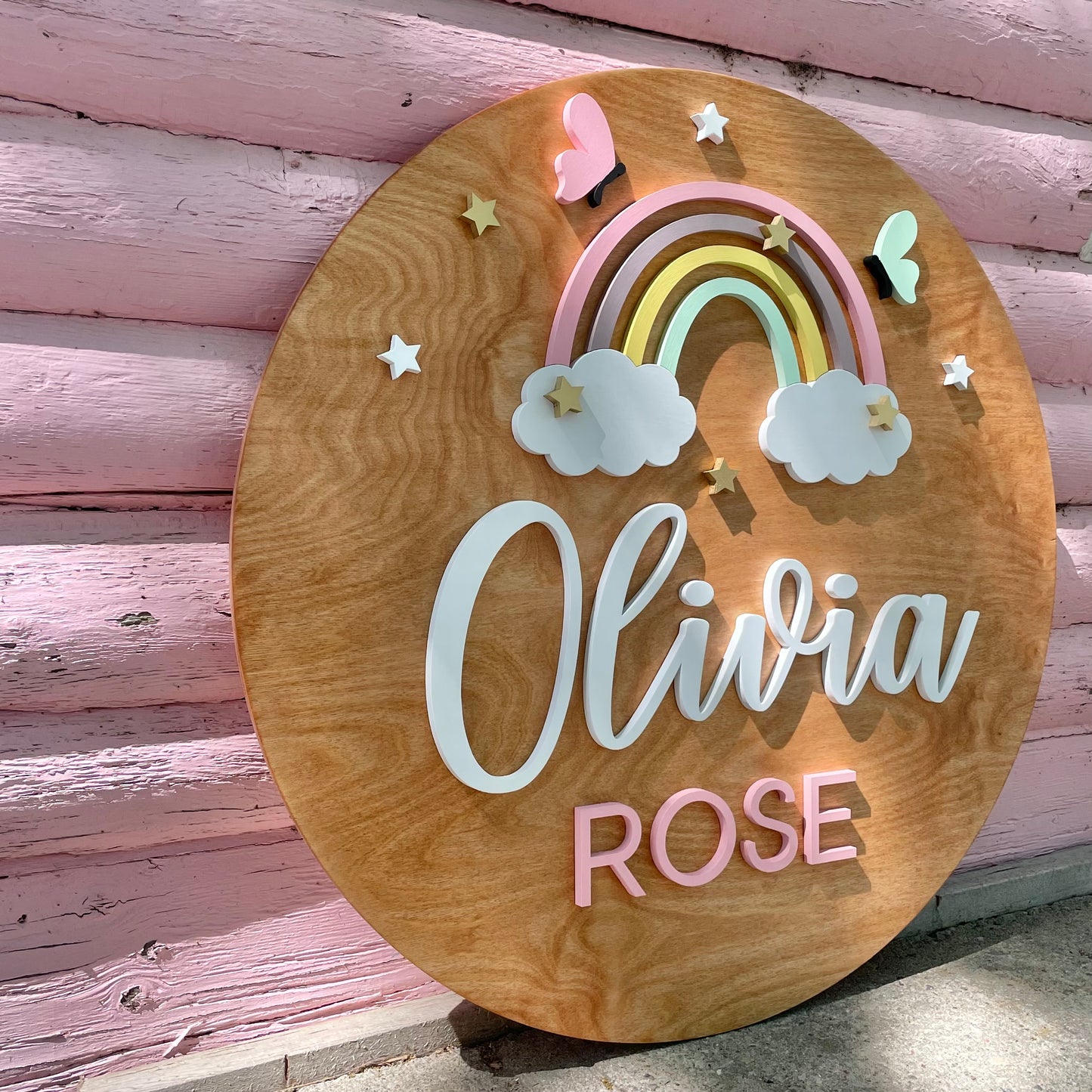 Butterfly Rainbow - Name Round
