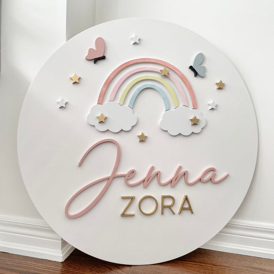 Butterfly Rainbow - Name Round