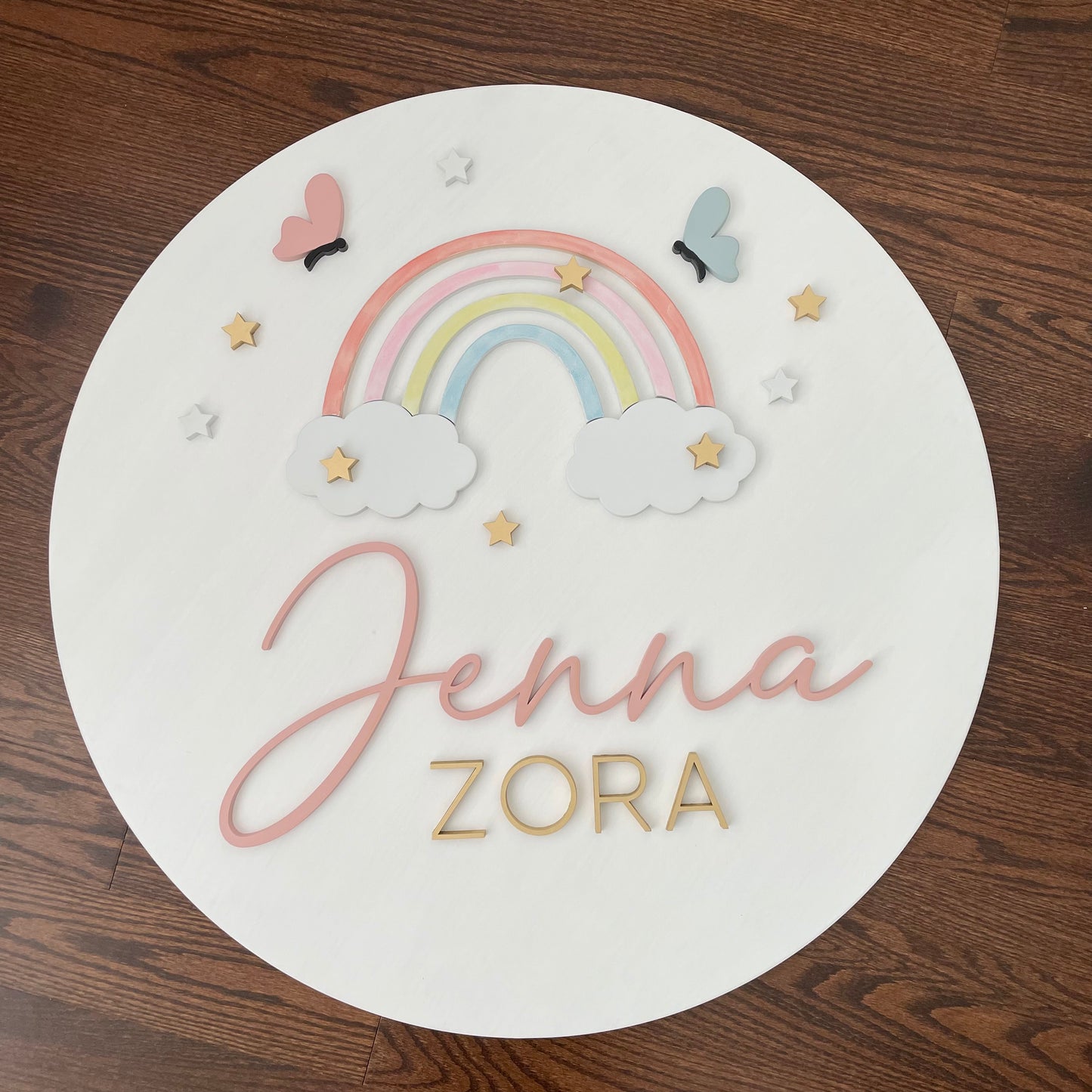 Butterfly Rainbow - Name Round