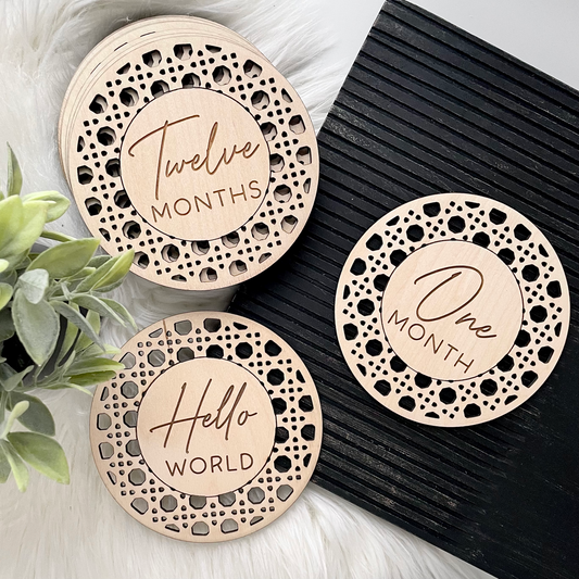 Round Rattan - Monthly Milestones