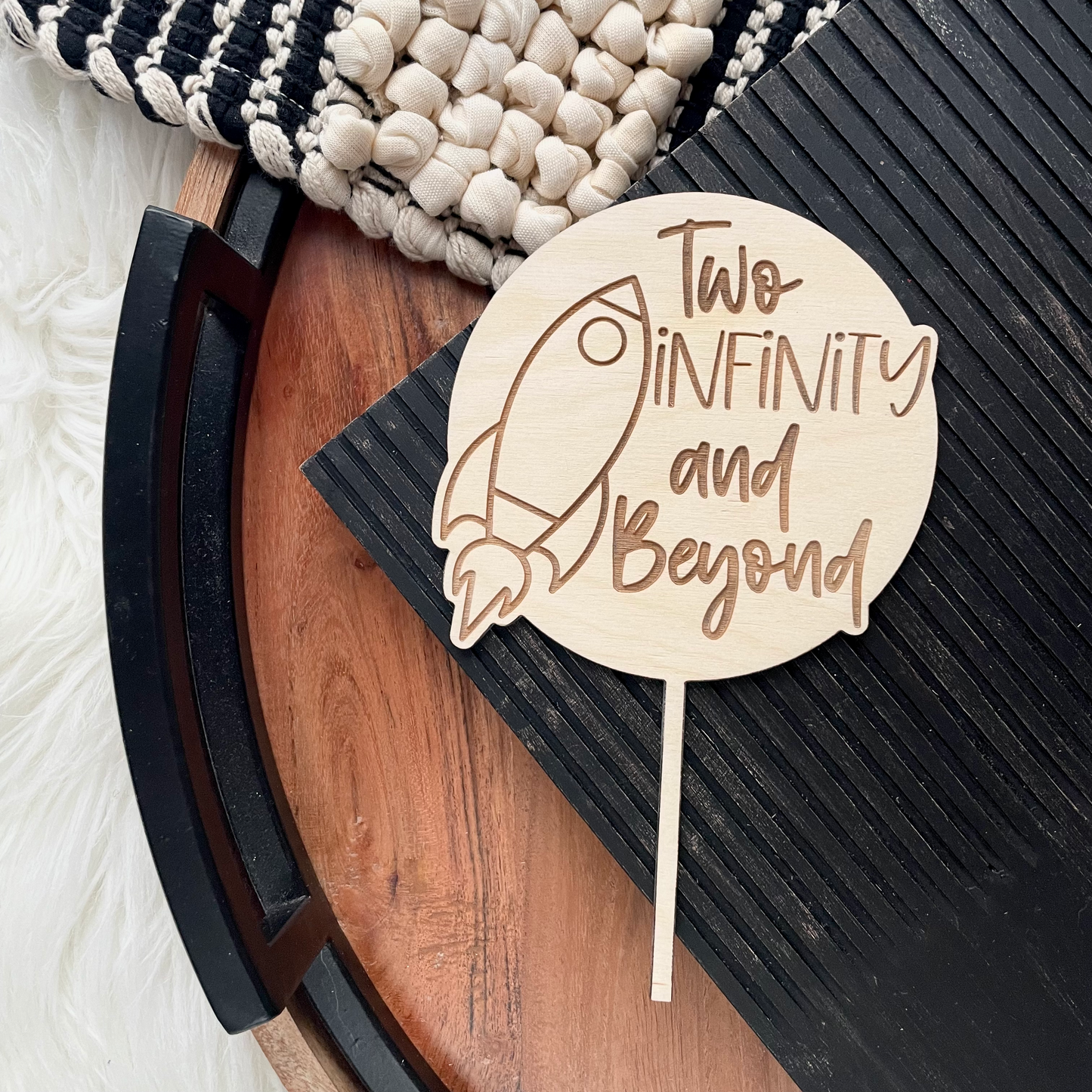 Two / To Infinity and Beyond - Cake Topper