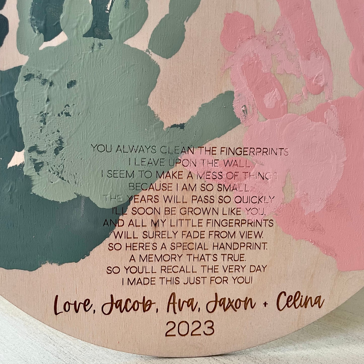 Mother's Day Handprint Plaque
