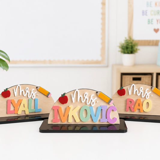 Personalized Teacher Arch Sign