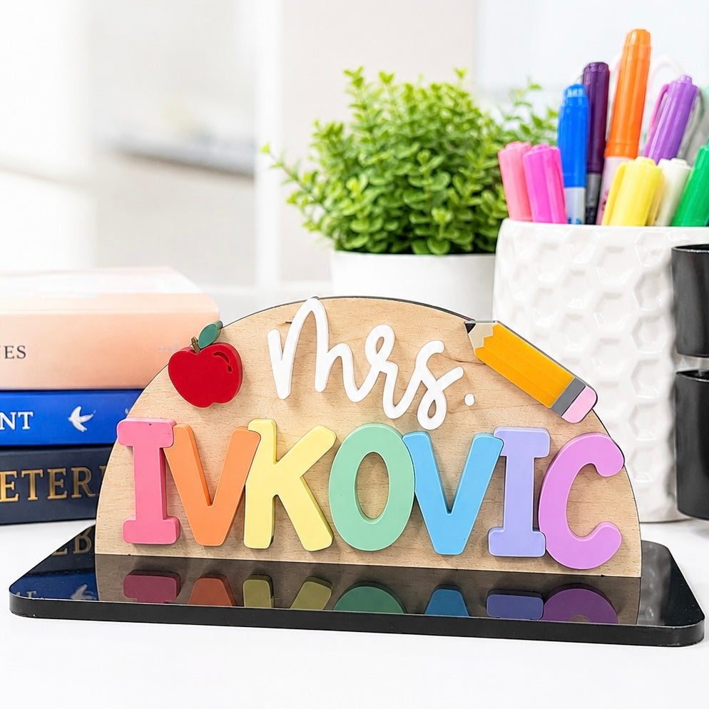 Personalized Teacher Arch Sign