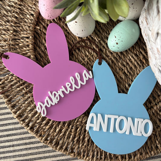 ACRYLIC BUNNY HEAD - EASTER TAG