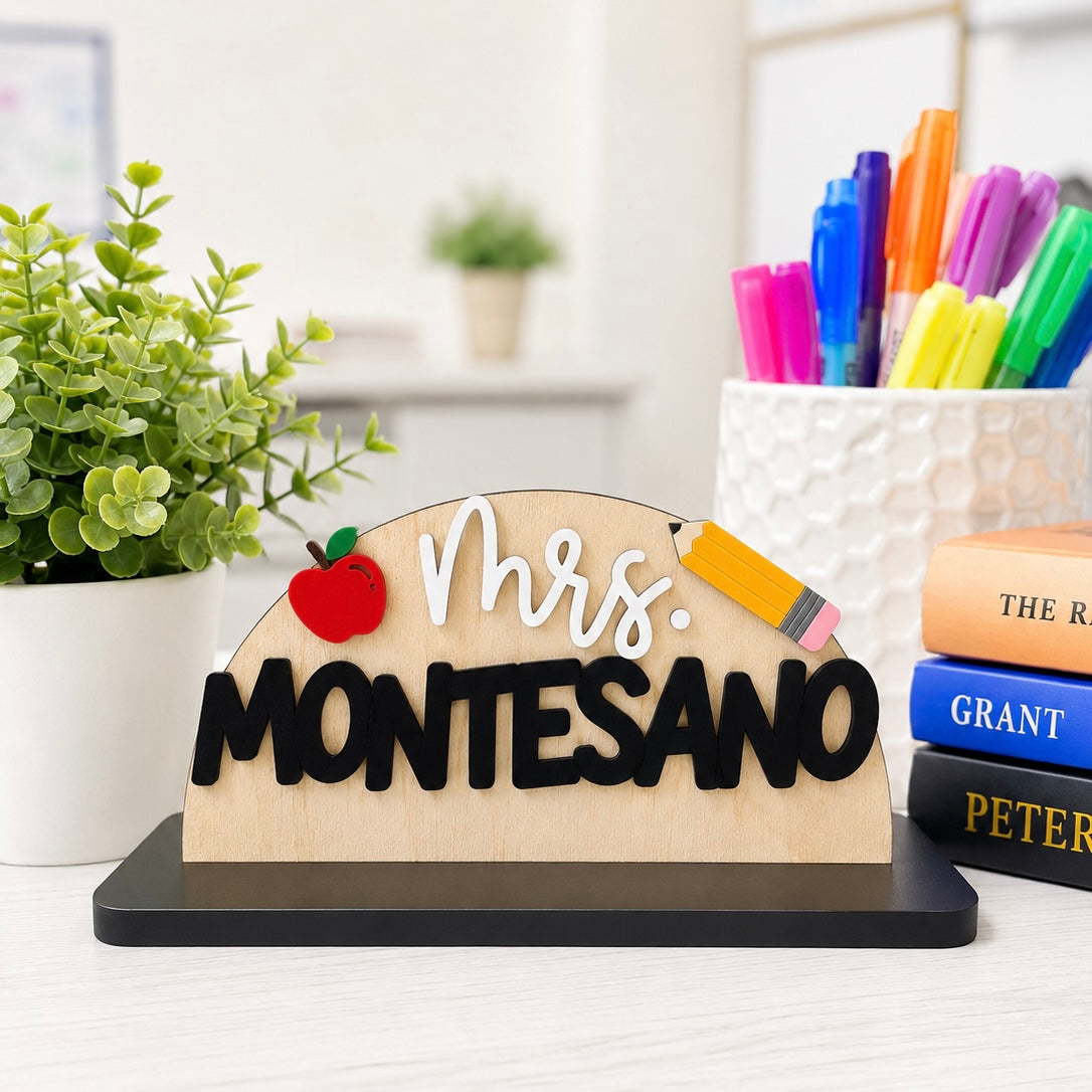 Personalized Teacher Arch Sign
