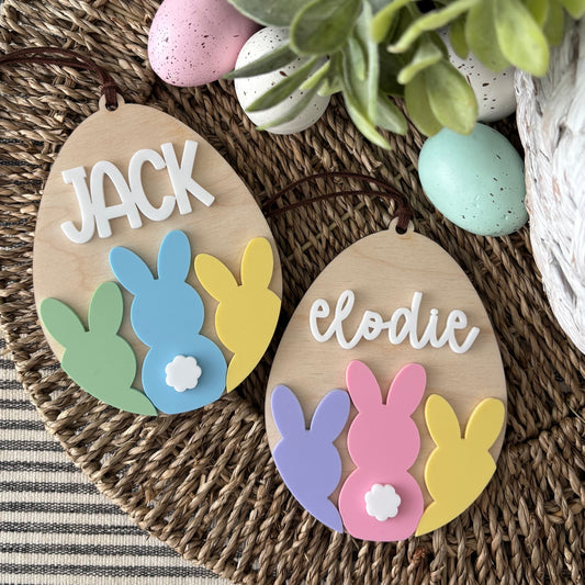 BUNNY PEEPS EGG - EASTER TAG