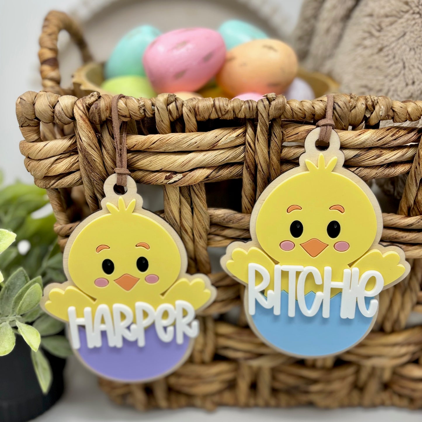 BABY CHICK IN EASTER EGG - EASTER TAG