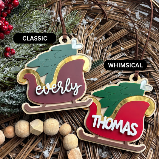 Santa's Sleigh Ornament