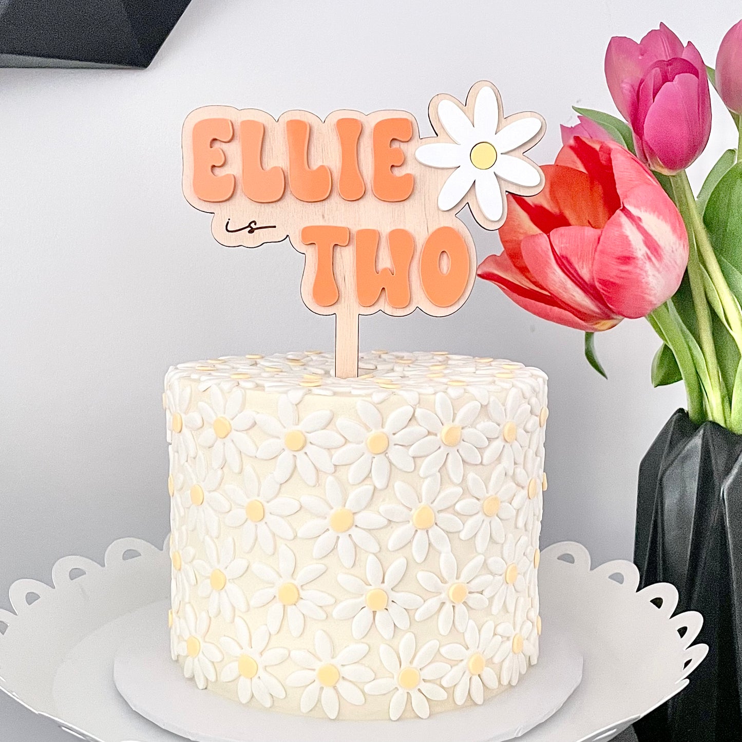 Daisy Name + Age - Cake Topper