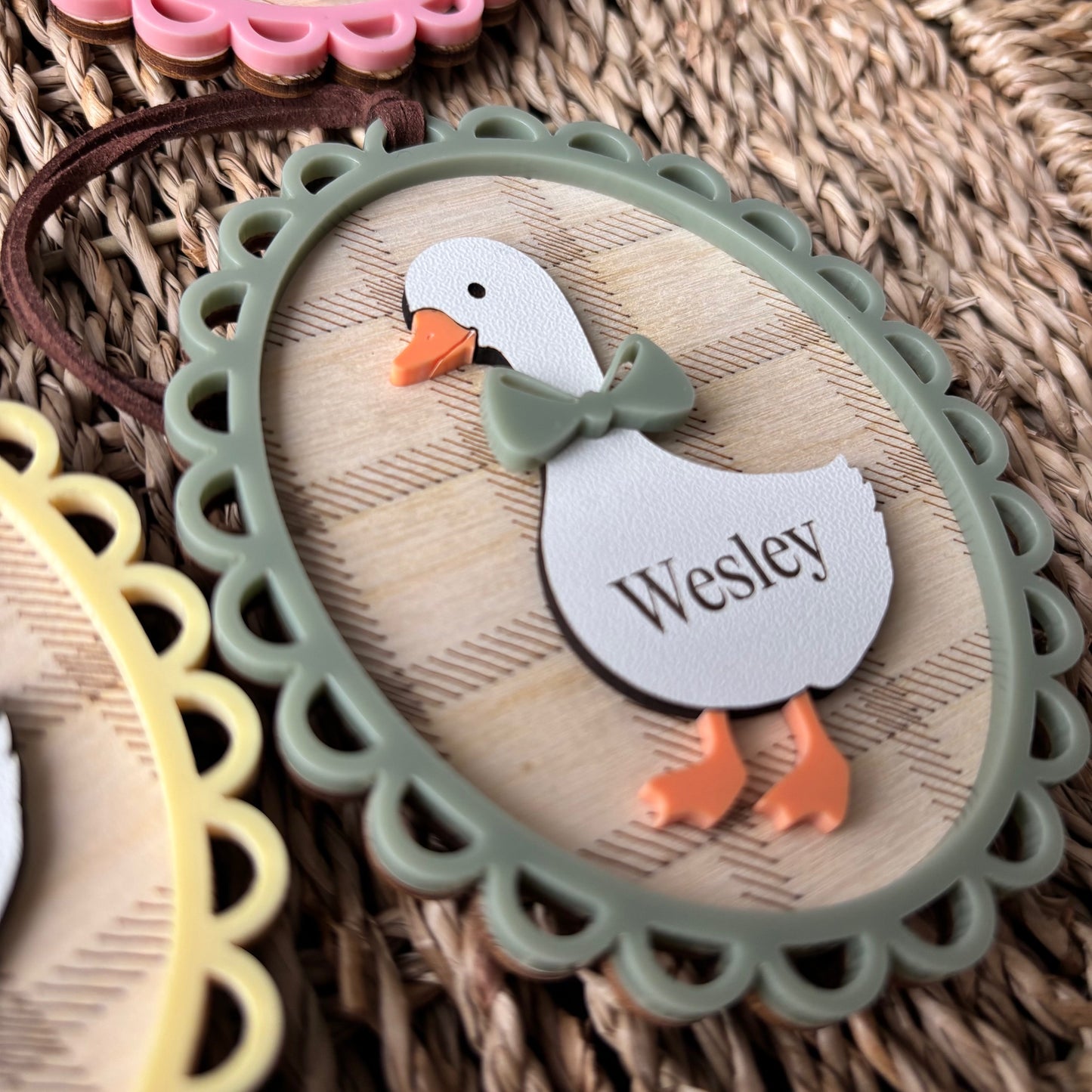 GINGHAM HEIRLOOM GOOSE - EASTER TAG