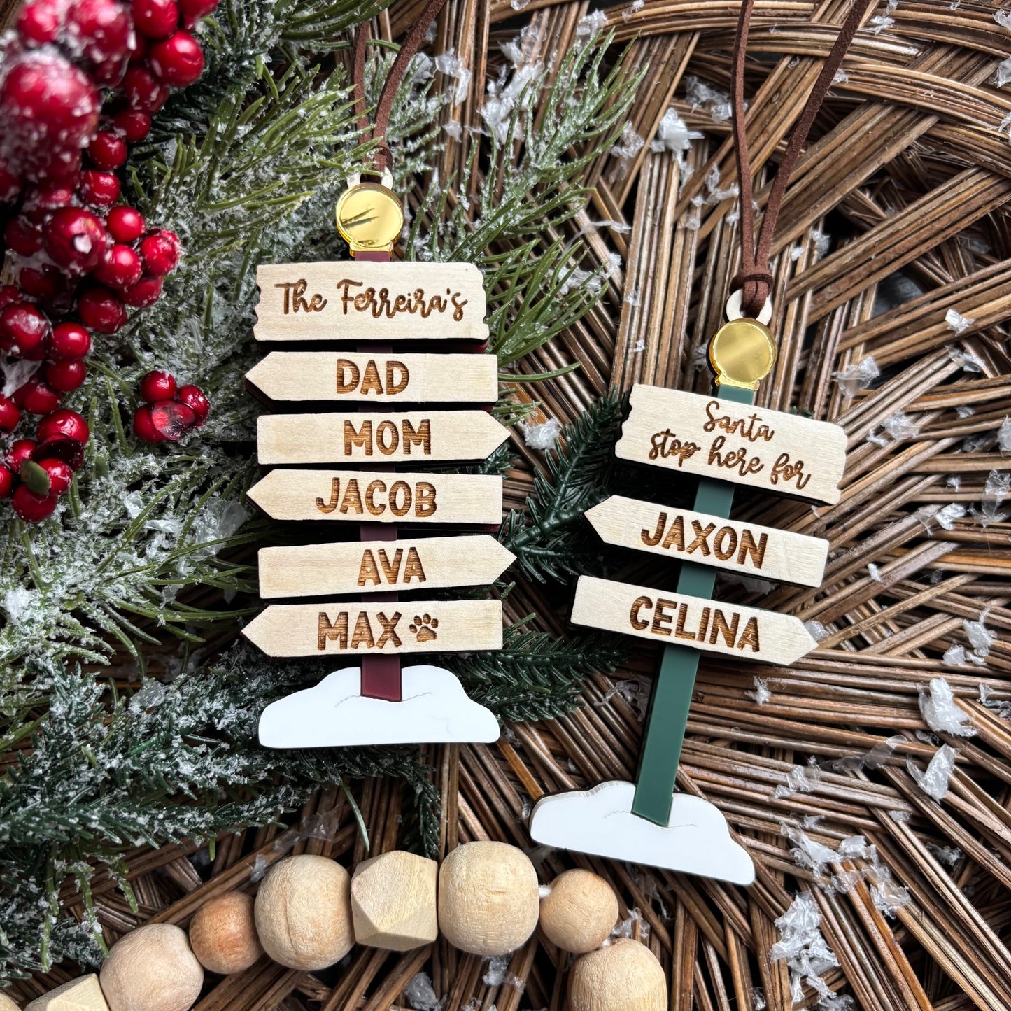 North Pole Sign Ornament