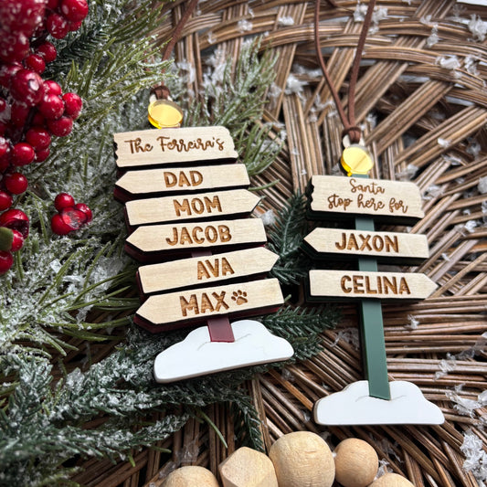 North Pole Sign Ornament