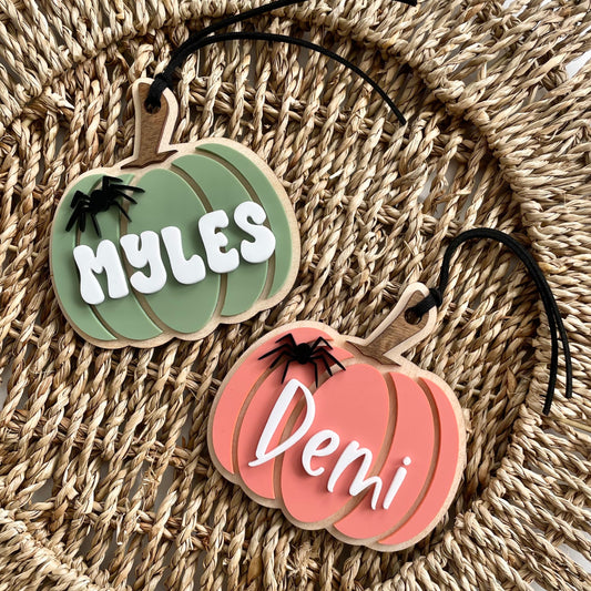 Spider Pumpkin - Halloween Tag