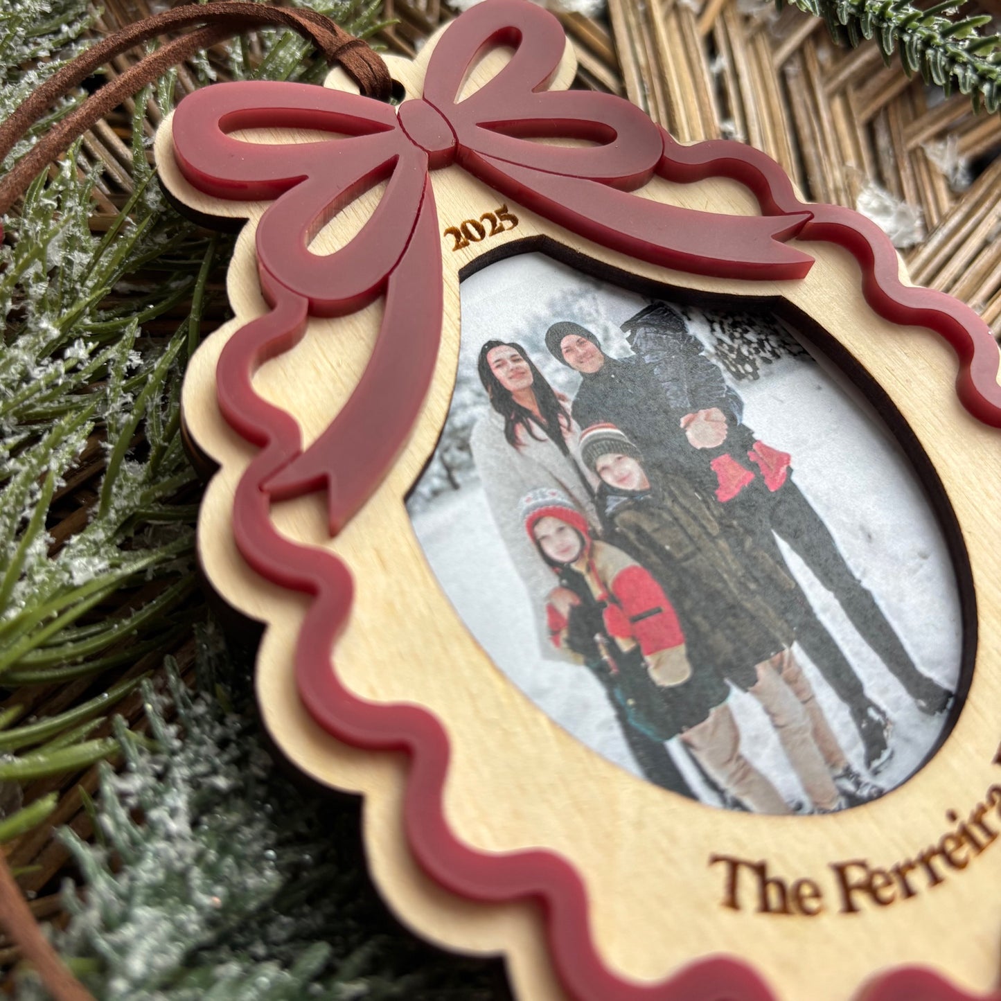 Ribbon Photo Frame Ornament