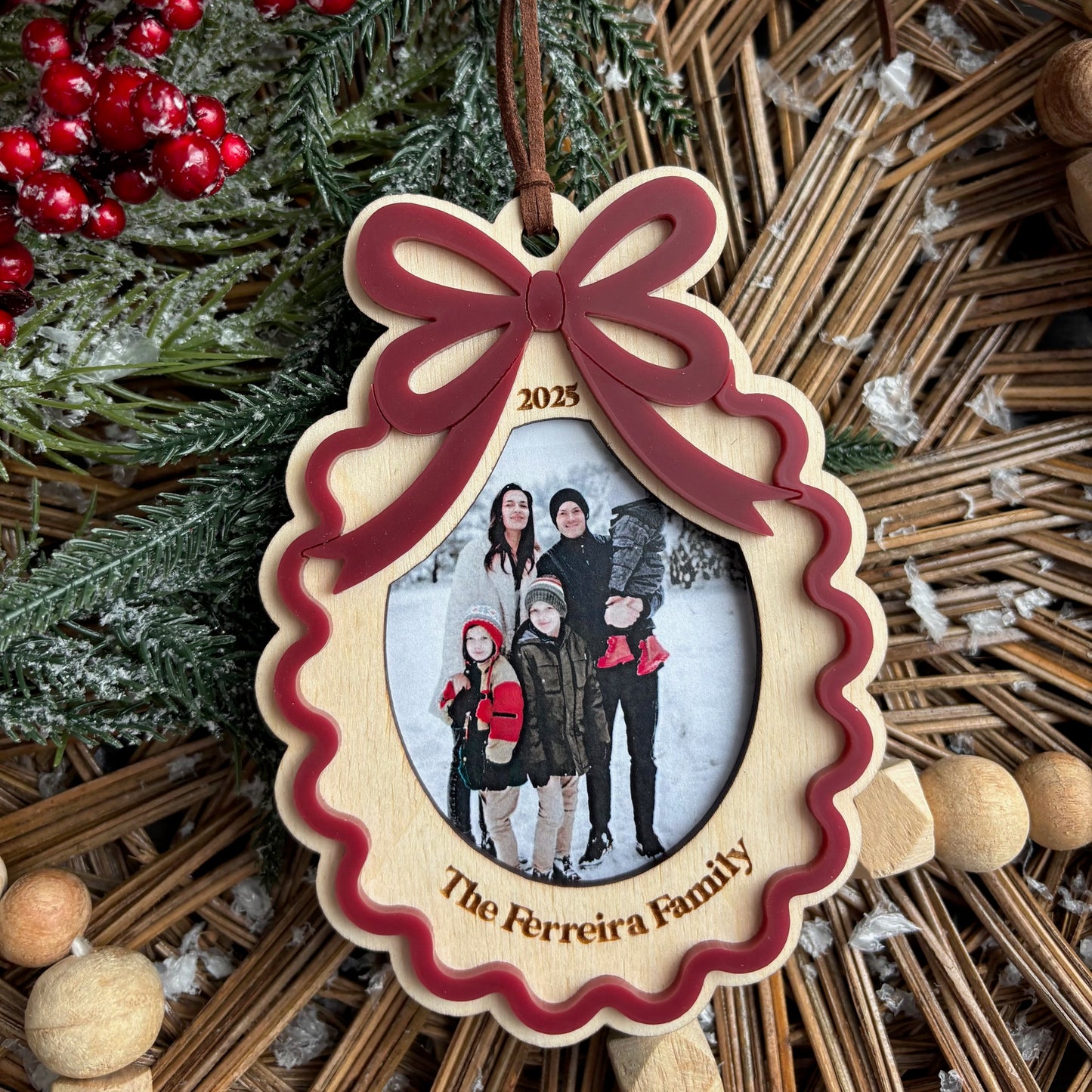 Ribbon Photo Frame Ornament