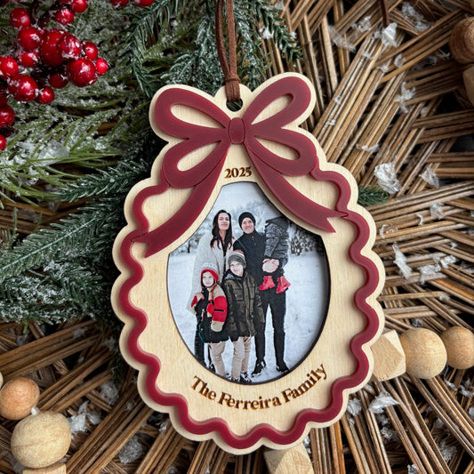 Ribbon Photo Frame Ornament