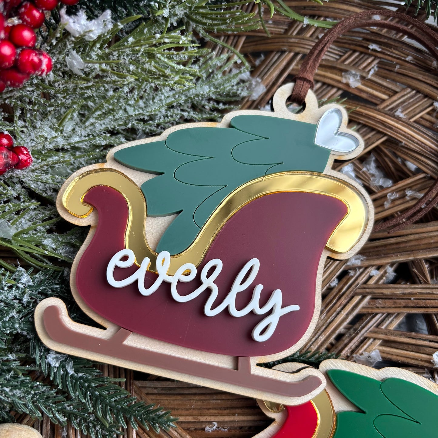 Santa's Sleigh Ornament