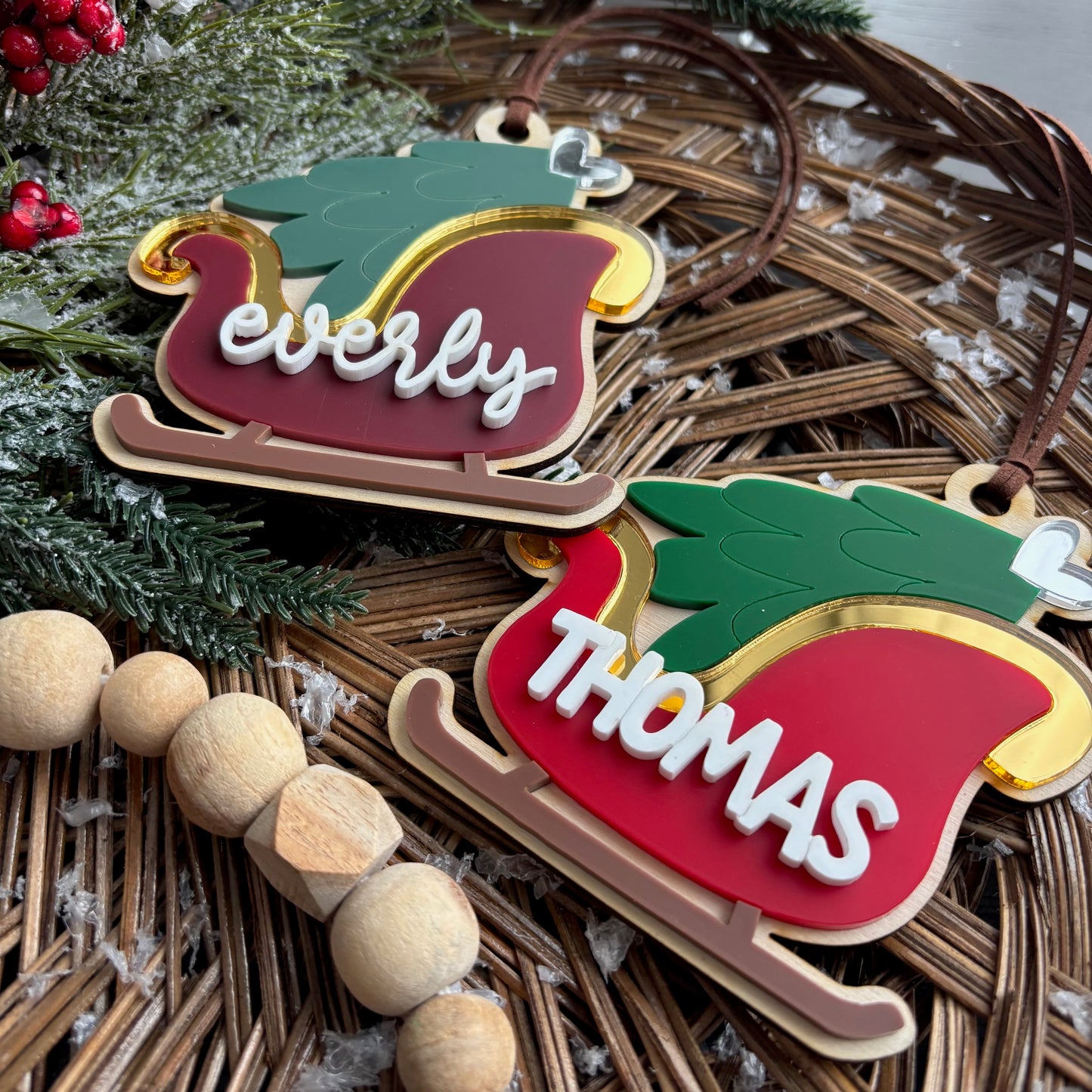 Santa's Sleigh Ornament