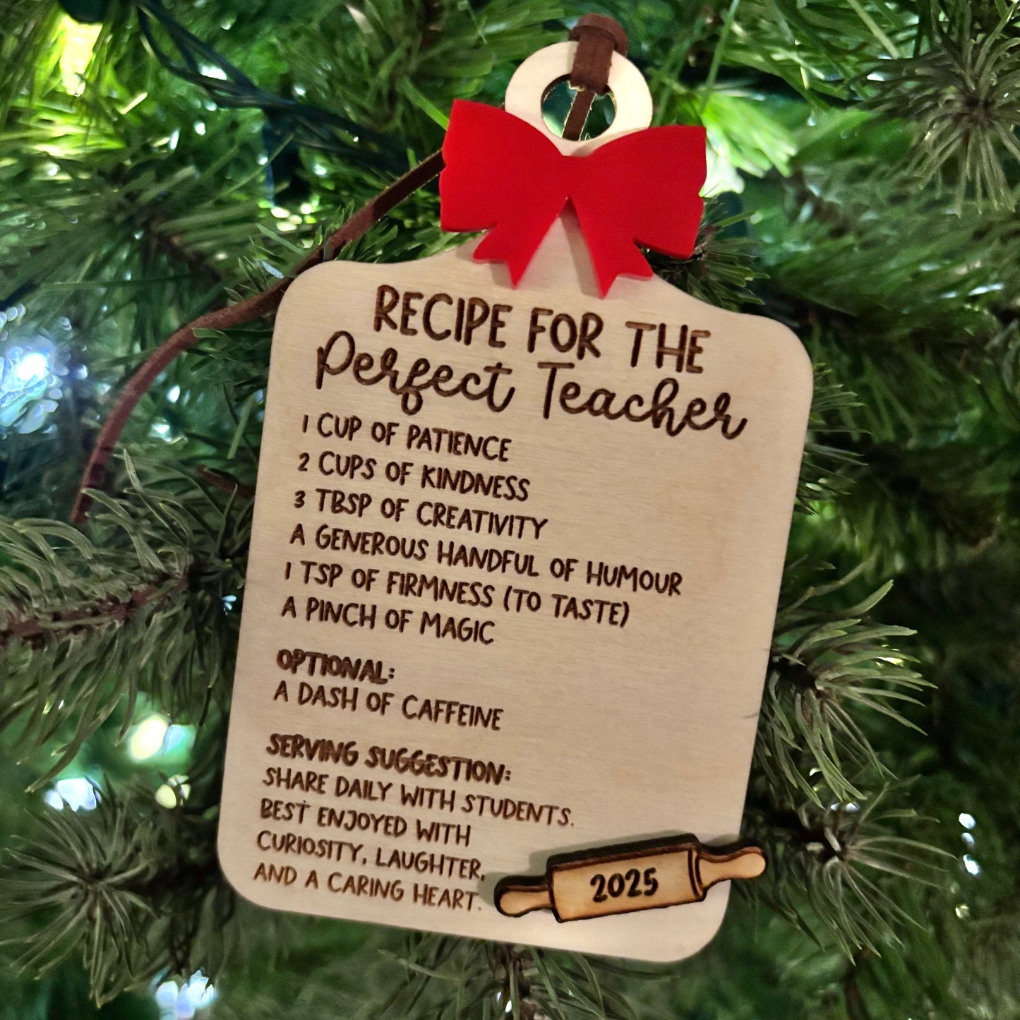 Recipe for the perfect Teacher ornament