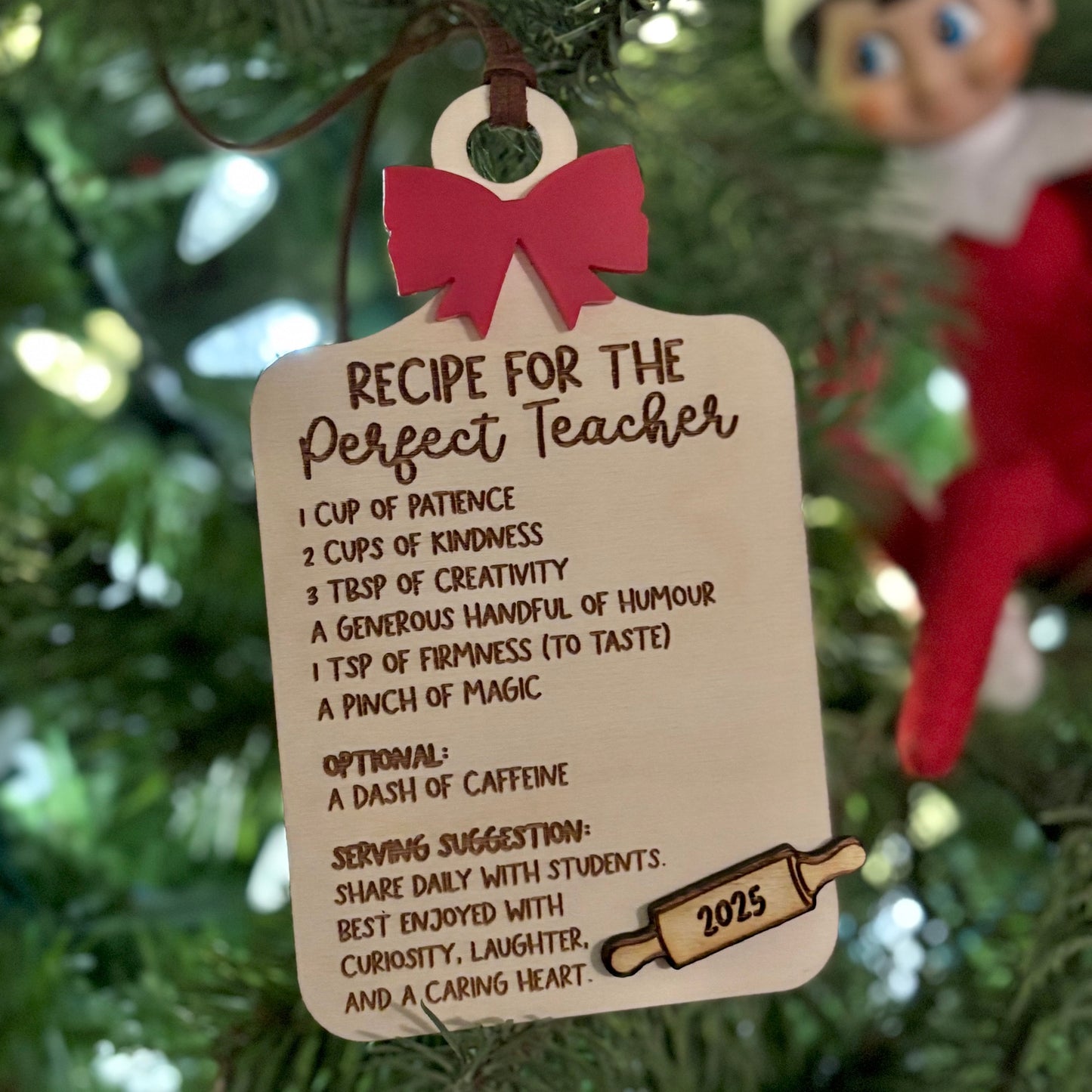 Recipe for the perfect Teacher ornament