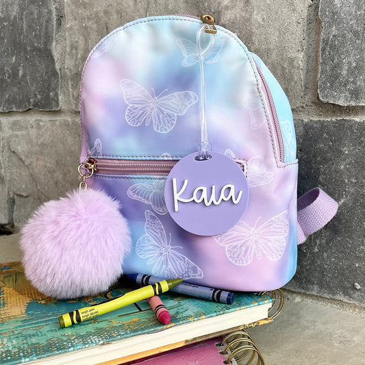 Personalized Round Backpack Tag