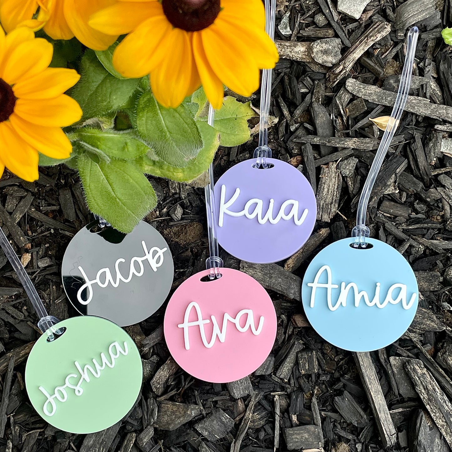 Personalized Round Backpack Tag