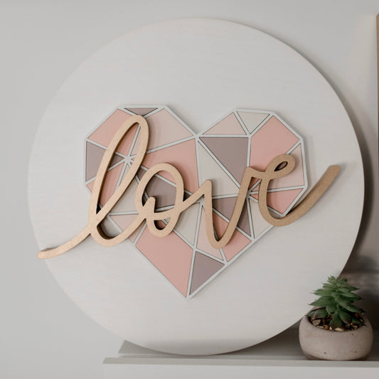 Love you to Pieces Round Sign