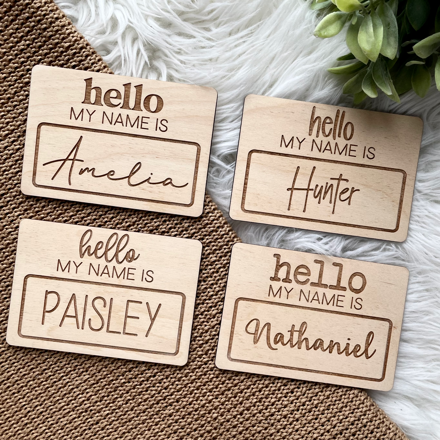 Personalized Hello my Name is - Plaque