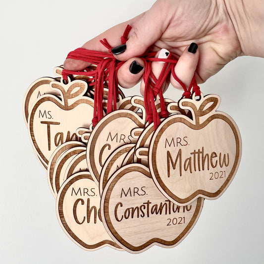 Teacher Apple Ornament