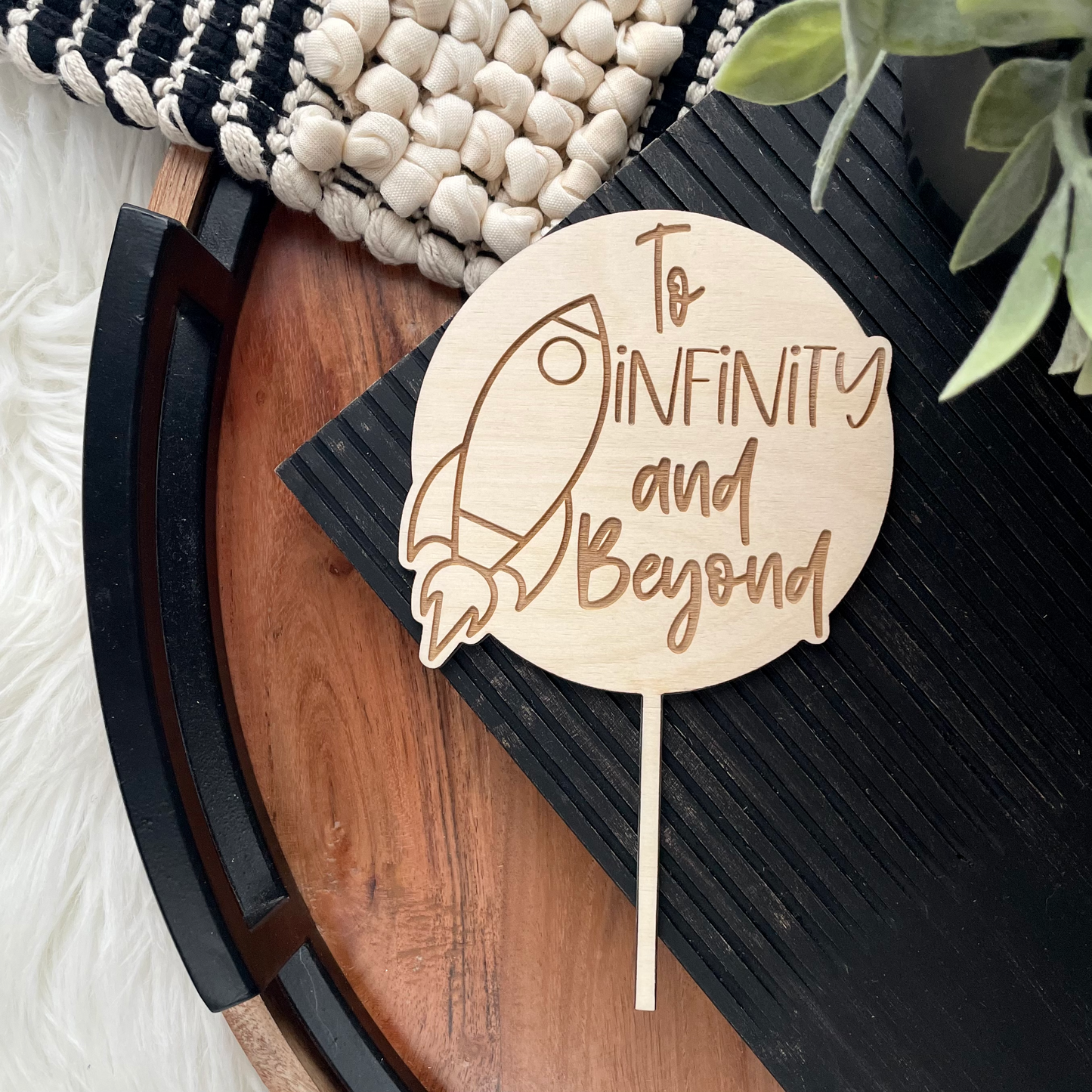 Two / To Infinity and Beyond - Cake Topper